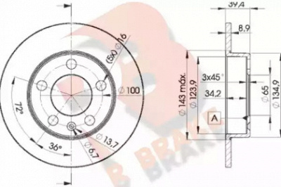 R BRAKE 78rbd25601 -  